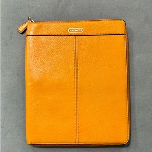 Coach Orange Leather Portfolio